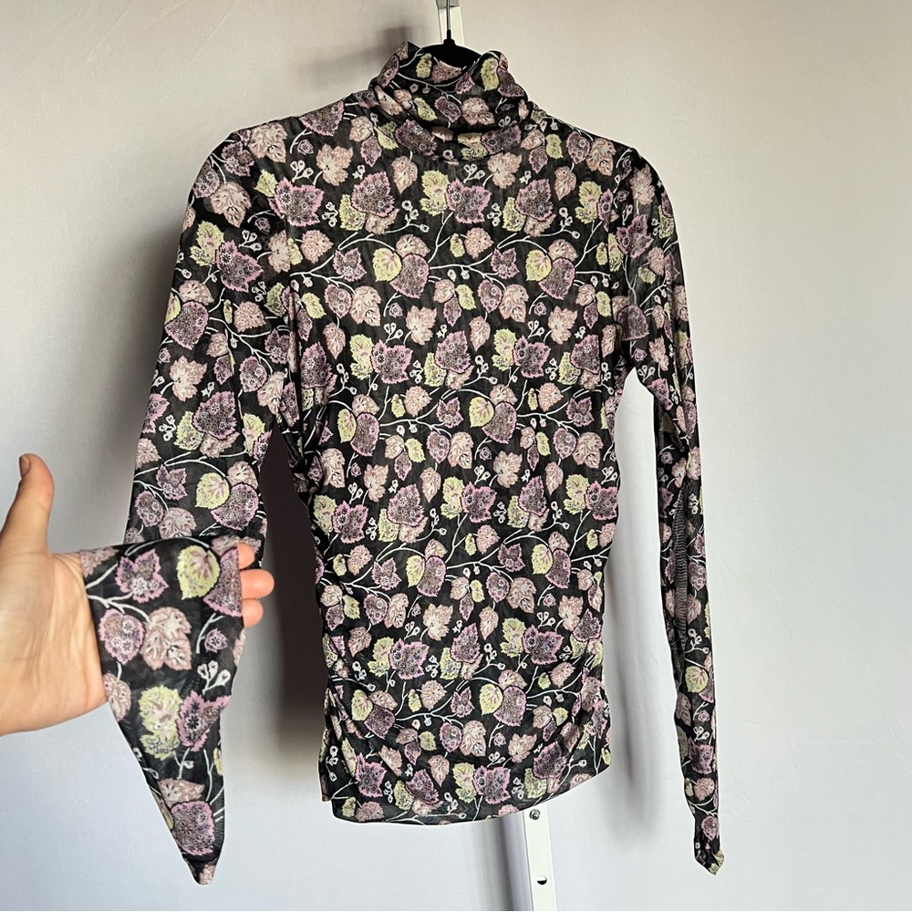 Cinq a Sept Mesh Floral Top